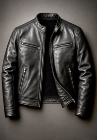 Cazadora biker hombre efecto piel cuello mao cuatro bolsillos cremallera - Kaelor