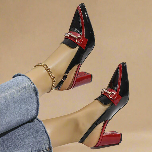 Slingback Tacón Bloque - Millie