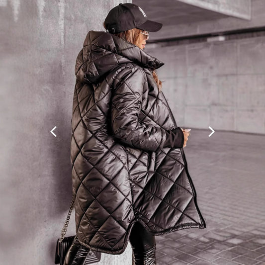 Cazadora larga acolchada con diseño urbano - Levia