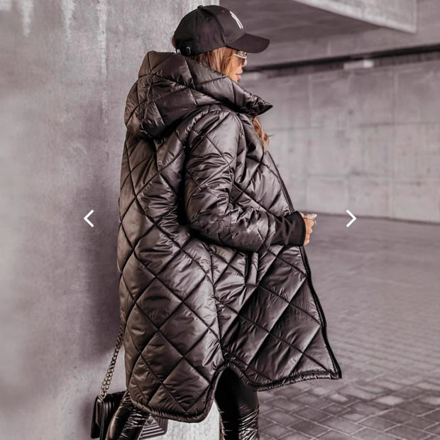 Cazadora larga acolchada con diseño urbano - Levia