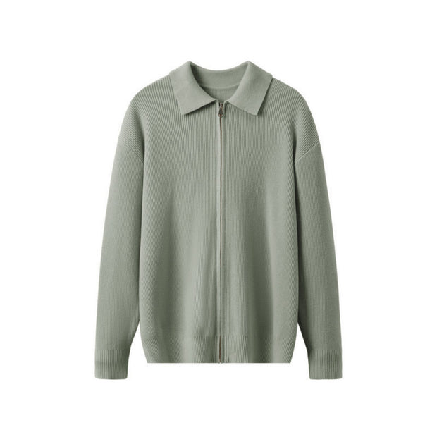 Cárdigan de punto con cuello para hombre - Franco