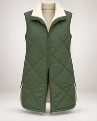 Chaleco acolchado reversible mujer efecto borreguito - Solange