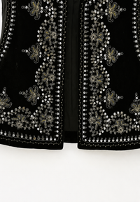 Chaleco mujer terciopelo bordado floral - Celina