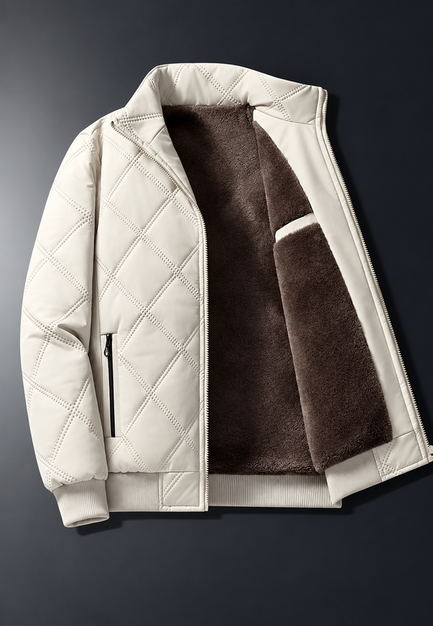 Chaqueta acolchada hombre cuello alto interior efecto borreguito - Valdemar