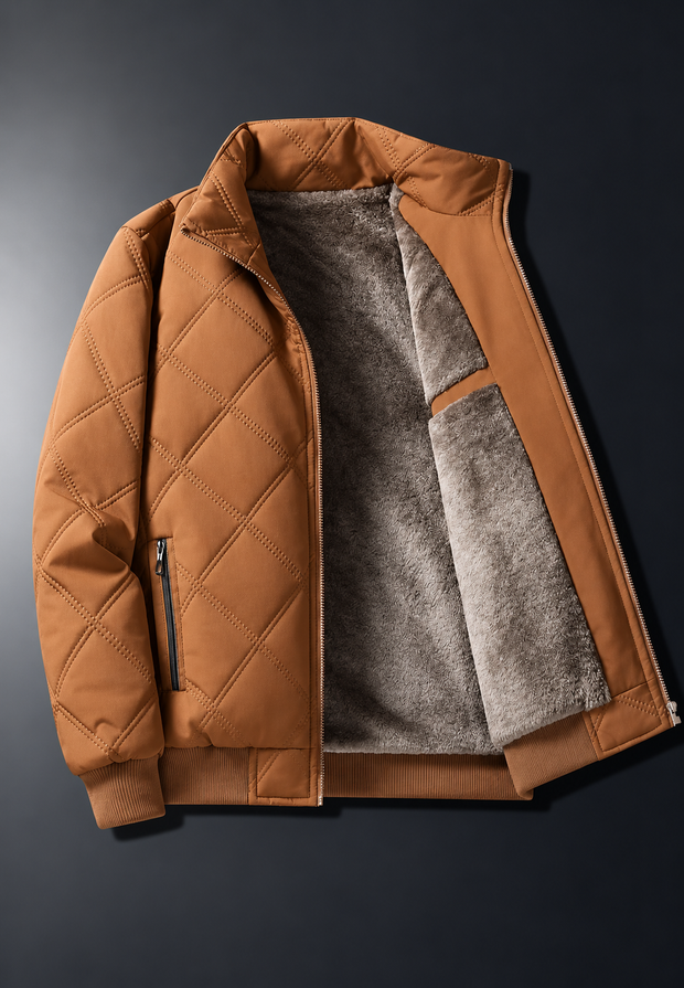 Chaqueta acolchada hombre cuello alto interior efecto borreguito - Valdemar