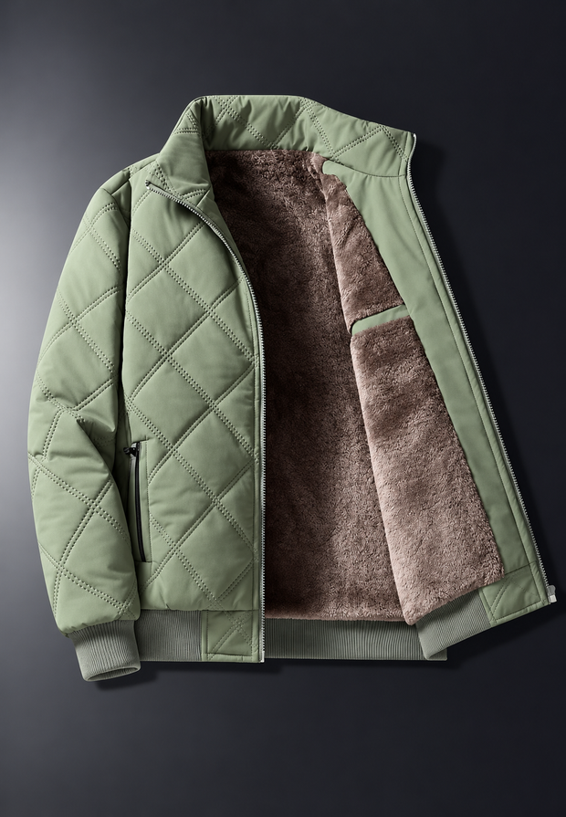 Chaqueta acolchada hombre cuello alto interior efecto borreguito - Valdemar