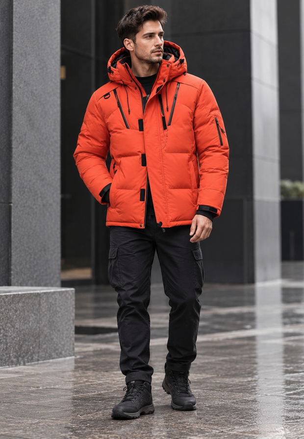 Chaqueta acolchada hombre outdoor capucha cuello alto - Stellan
