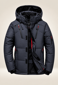 Chaqueta acolchada hombre outdoor capucha cuello alto - Stellan