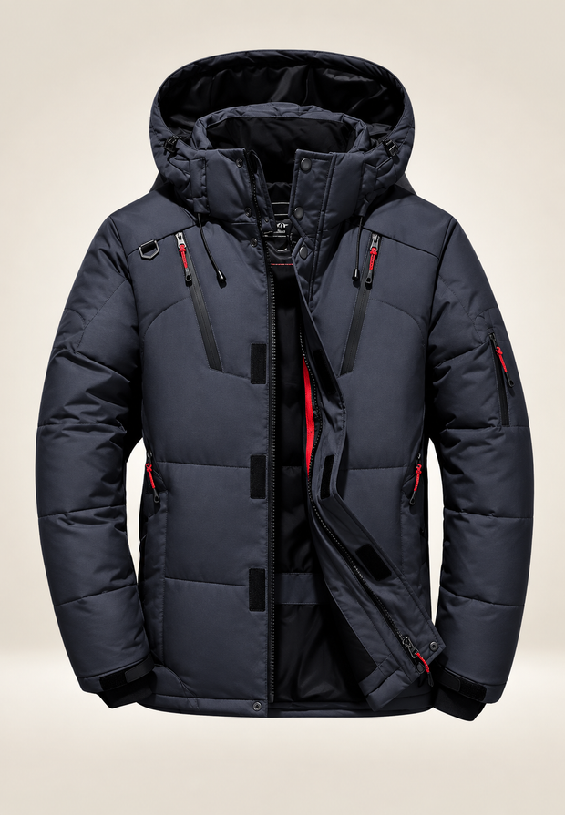 Chaqueta acolchada hombre outdoor capucha cuello alto - Stellan