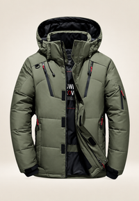 Chaqueta acolchada hombre outdoor capucha cuello alto - Stellan