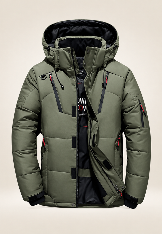 Chaqueta acolchada hombre outdoor capucha cuello alto - Stellan