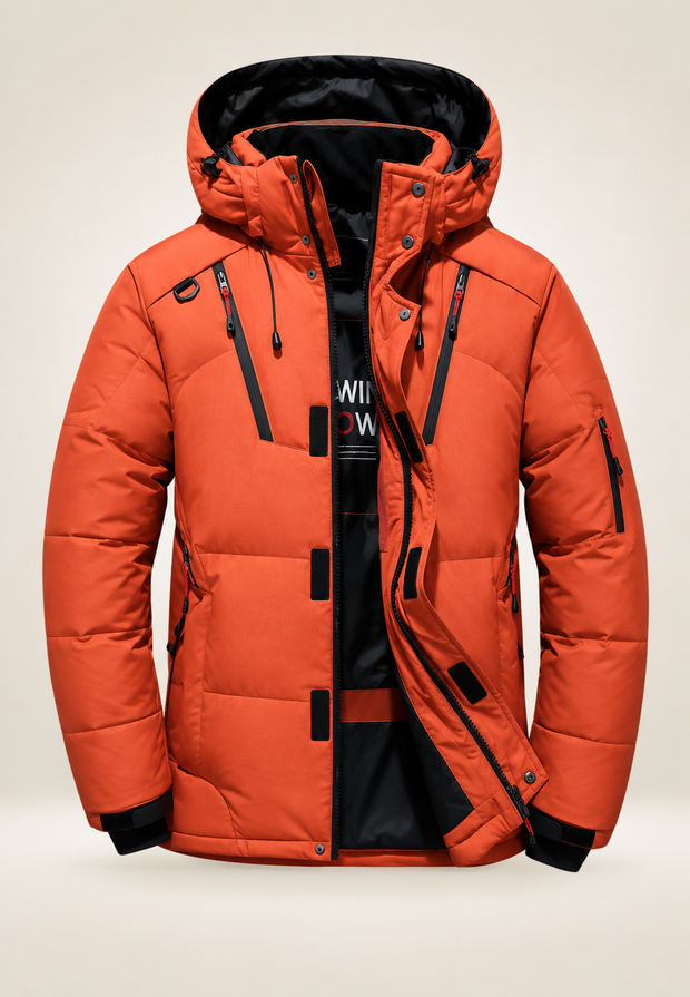 Chaqueta acolchada hombre outdoor capucha cuello alto - Stellan