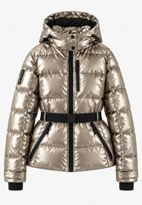 Chaqueta acolchada mujer capucha cinturón ajustable bolsillos cremallera - Eliane