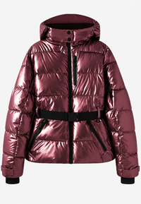 Chaqueta acolchada mujer capucha cinturón ajustable bolsillos cremallera - Eliane