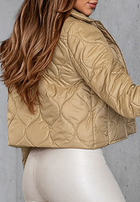 Chaqueta acolchada corta de mujer con botones - Leandra