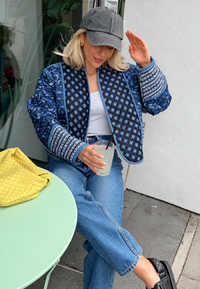 Chaqueta acolchada mujer estampado paisley combinado ribetes - Norelia