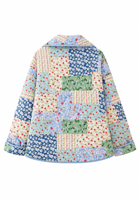 Chaqueta acolchada mujer estampados florales combinados - Marielle