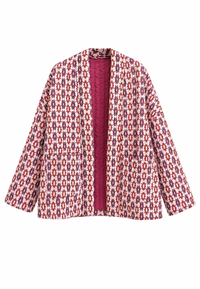 Chaqueta acolchada mujer motivos geométricos corte recto - Eliora
