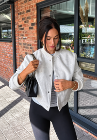 Chaqueta bomber mujer punto botones a presión - Calista
