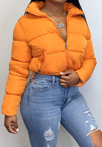 Chaqueta mujer acolchada corta cuello alto cremallera - Zaira