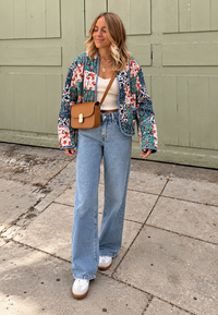Chaqueta mujer acolchada estampado floral combinado - Vetilia