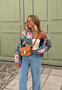Chaqueta mujer acolchada estampado floral combinado - Vetilia