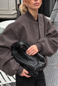 Chaqueta mujer efecto ante mangas anchas cremallera - Delphine
