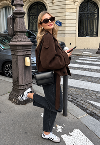 Chaqueta mujer estilo abrigo corto doble botonadura - Vera