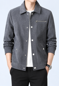 Chaqueta pana hombre cuello camisero bolsillo pecho cremallera - Amaury