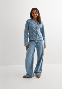 Chaqueta vaquera mujer entallada cuello redondo - Sigrid