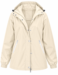 Chubasquero impermeable mujer capucha bolsillos cremallera - Verena