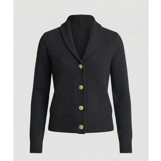 Cárdigan mujer cuello chal botones decorativos - Cora