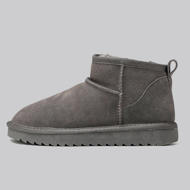 Botines de invierno para mujer en ante con forro de lana - Emilia