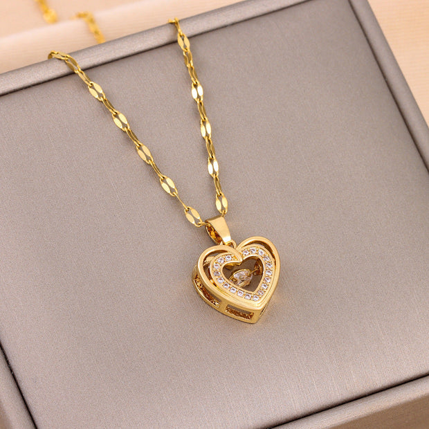 Collar Corazón Doble Mujer - Liora