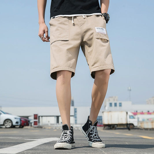 Pantalones cortos para hombre de algodón con bolsillos utilitarios estilo casual - Bruno