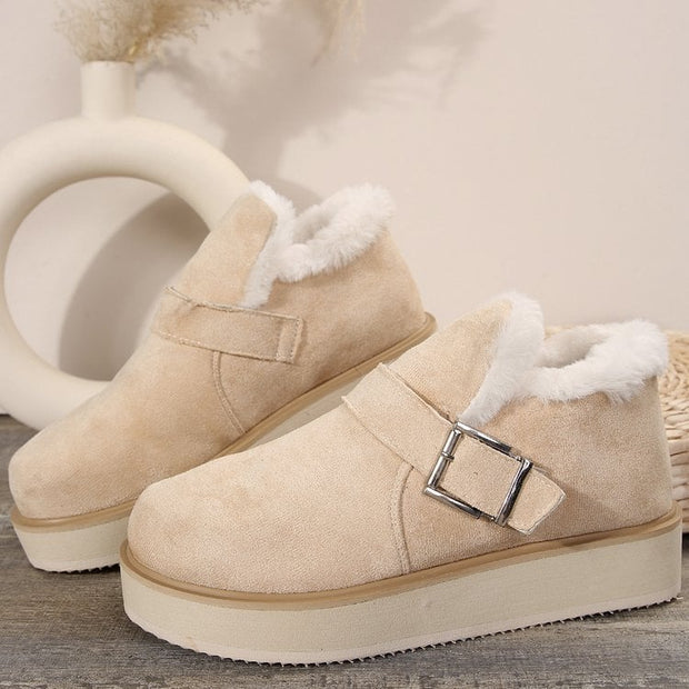 Botines para mujer estilo invernal con hebilla decorativa - Lianova