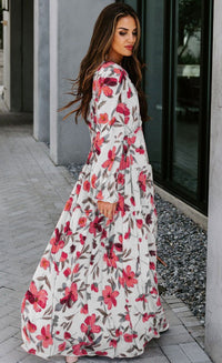 Aloisa  - Maxi vestido estampado con escote en V