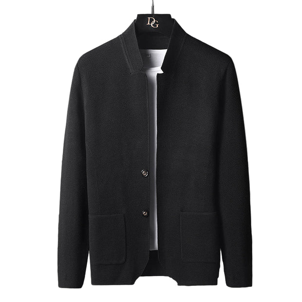 Chaqueta de punto para hombre con cuello mao - Karl