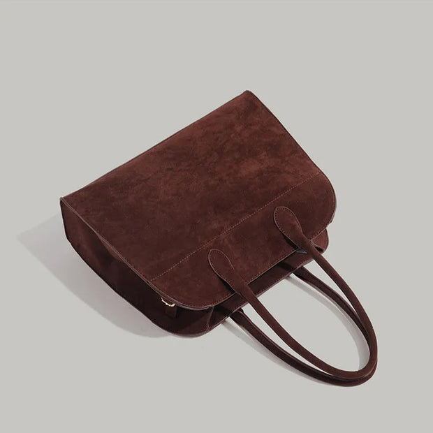Bolso de hombro retro en gamuza para mujer - Emilia