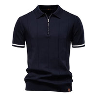 Polo deportivo hombre manga corta cremallera - Leandro