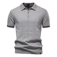 Polo deportivo hombre manga corta cremallera - Leandro