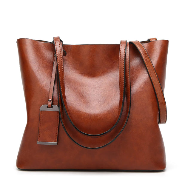 Bolso de hombro para mujer estilo retro cuero liso burdeos - Elea