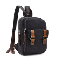 Mochila cruzada unisex con múltiples bolsillos estilo vintage - Axel