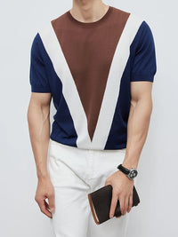 Camiseta para hombre mezcla acetato diseño geométrico moderno - Iván