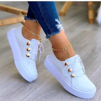 Zapatillas de plataforma para mujer acabado brillante con detalles metálicos - Alma