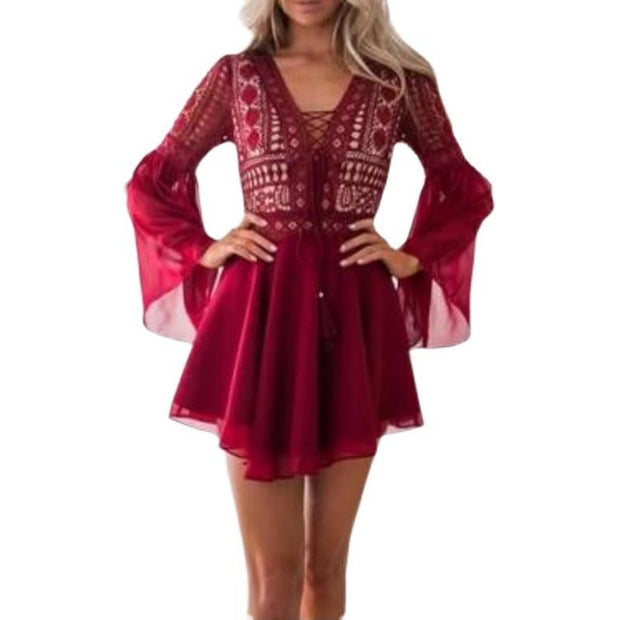 Hannah - Vestido camisero con lazada