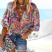 Finja - Blusa con estampado de mandalas