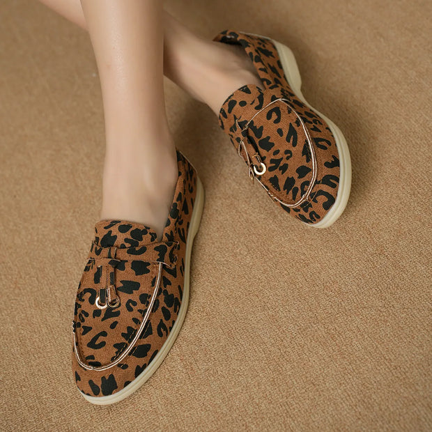 Mocasines con estampado de leopardo - Aurora