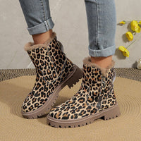 Botas de invierno para mujer con estampado animal y forro calido - Yuliana