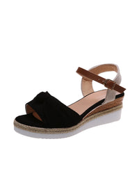 Sandalias de cuña mujer lazo - Melania